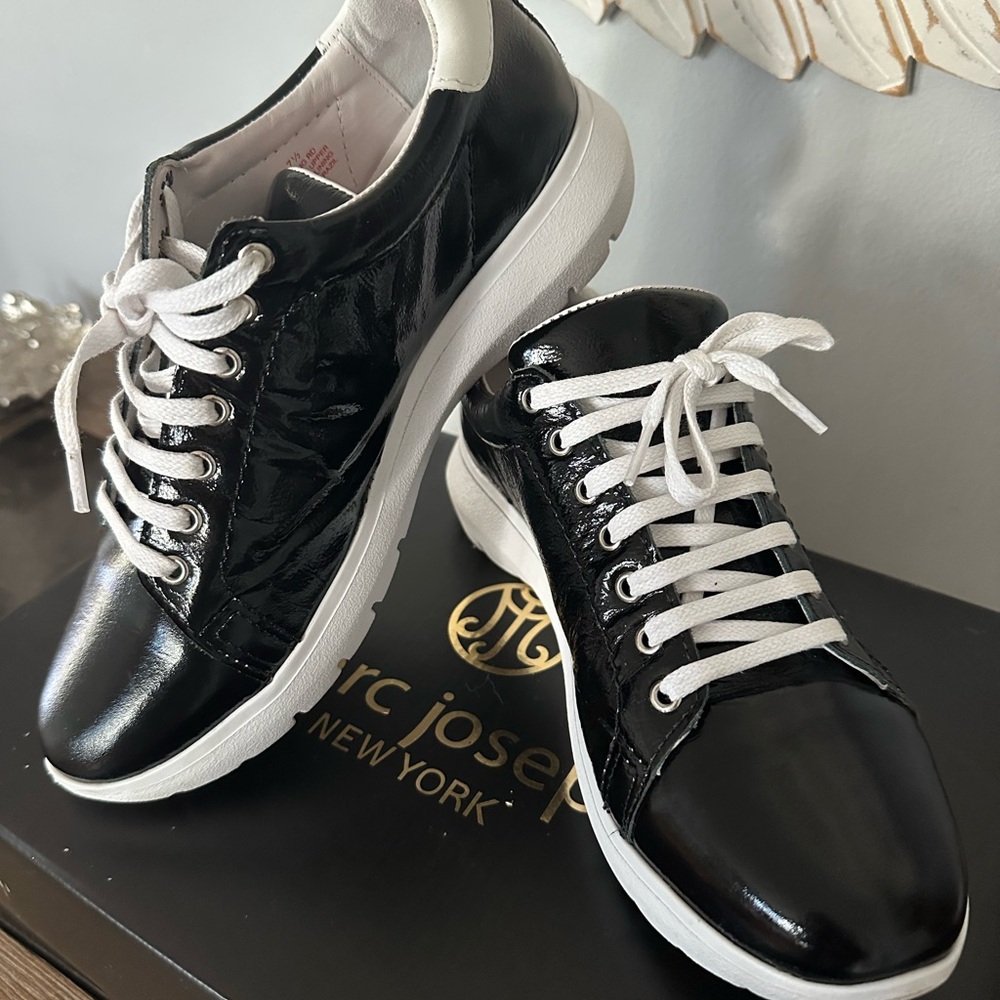 Marc Joseph Black Patent Sneakers